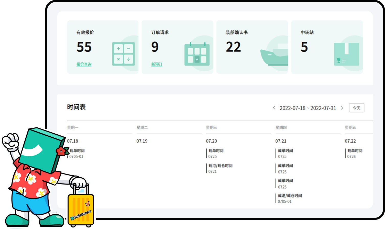 可视化物流工作台